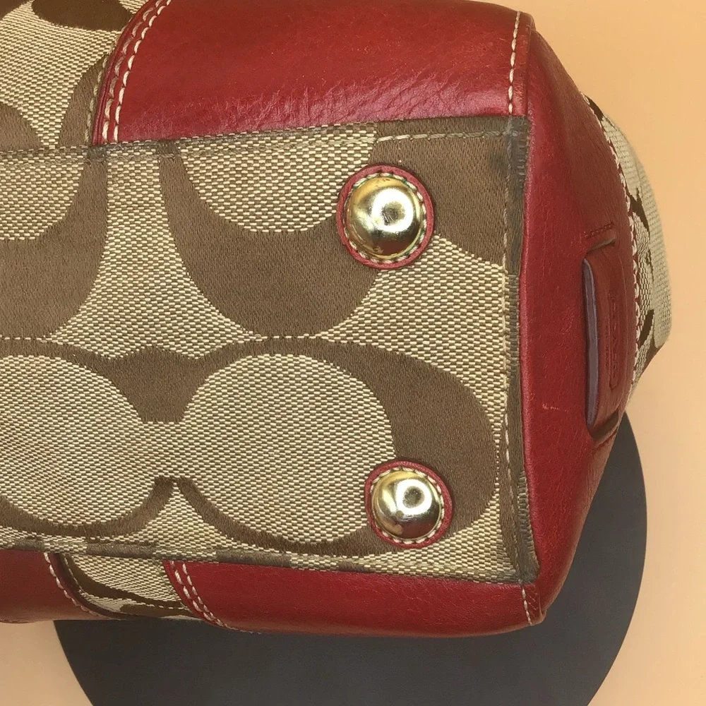 Coach Crimson  Hamptons Signature Red Large  Carryall